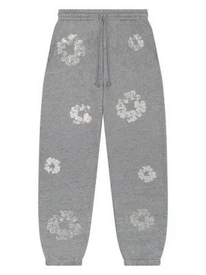 Cashmere Swarovski Cotton Wreath Sweatpants Grey